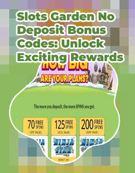 Slots garden no deposit free spins